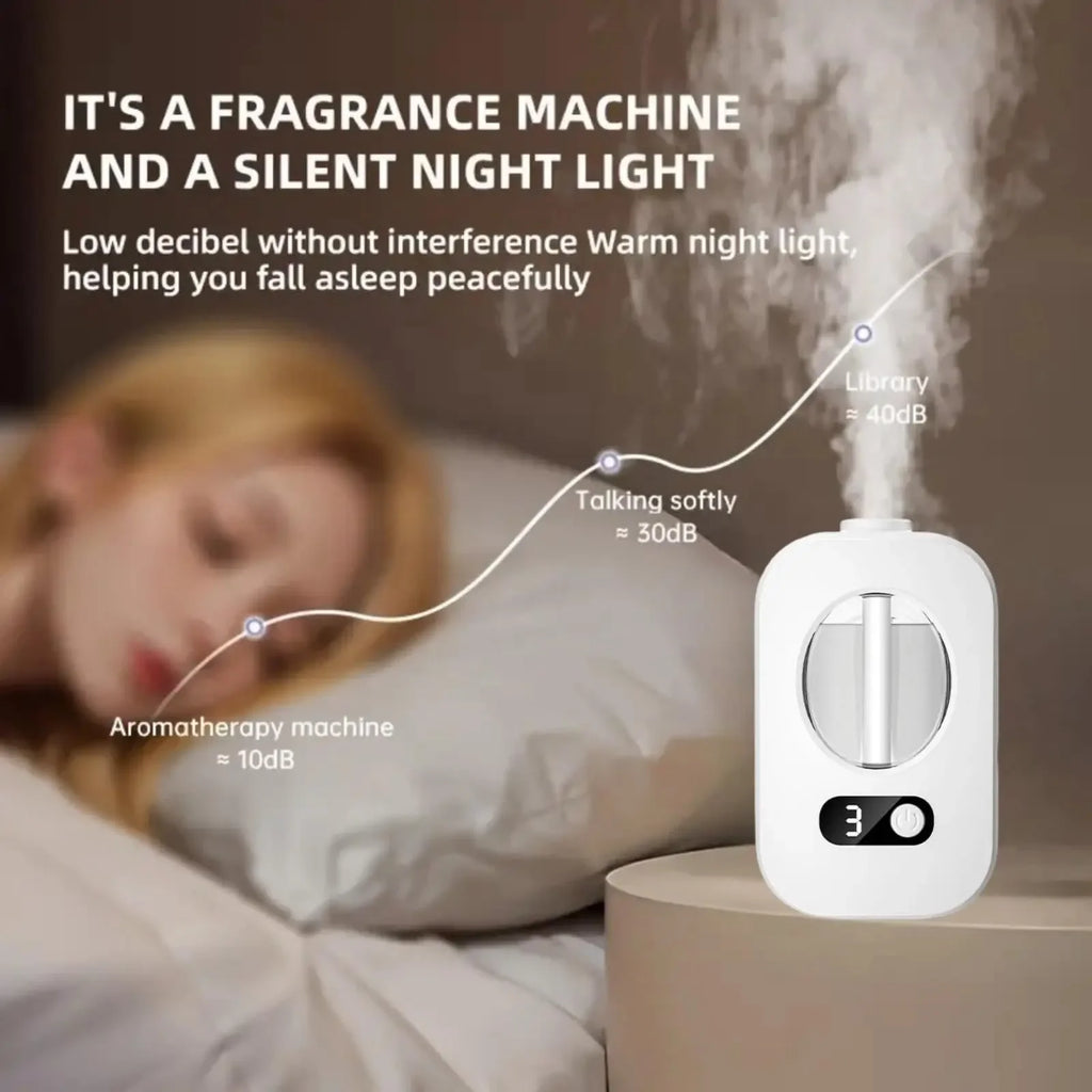 Automatic Desktop Aroma Diffuser — USB Rechargeable Atomizer with Replaceable Scent Cartridge
