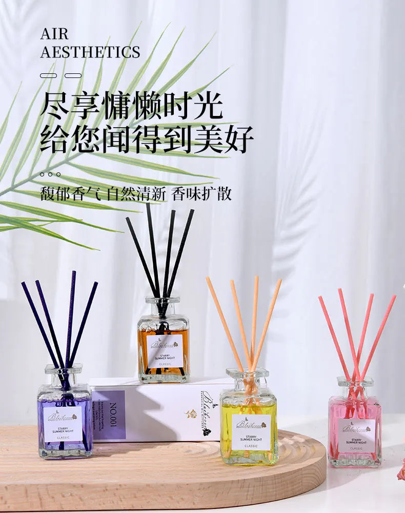 Reed Diffuser Set with Essential Oils — Lavender, Peach & Osmanthus Home Fragrance (50ml)