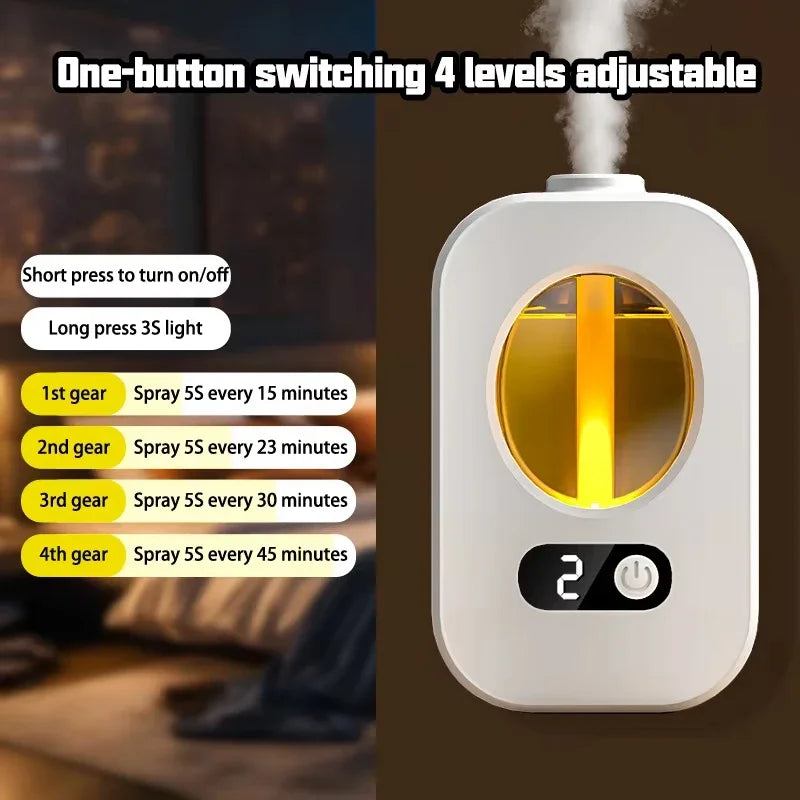 Automatic Desktop Aroma Diffuser — USB Rechargeable Atomizer with Replaceable Scent Cartridge