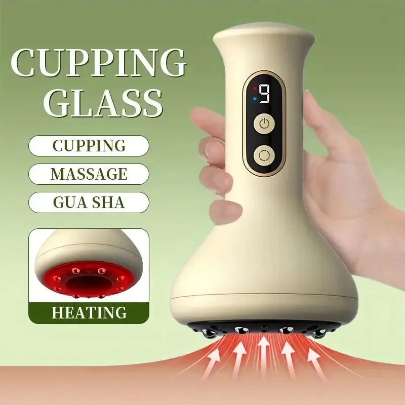 USB Rechargeable Guasha &amp; Hot Compress Handheld Massager — Abdomen, Arms &amp; Leg Relief