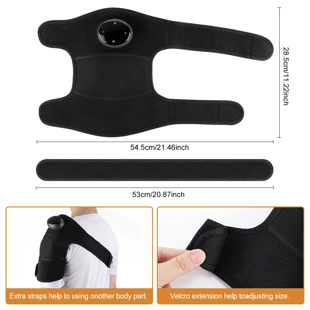 Rechargeable Knee Massager with Heat — 3-Gear Vibration for Knee, Shoulder &amp; Leg Pain Relief
