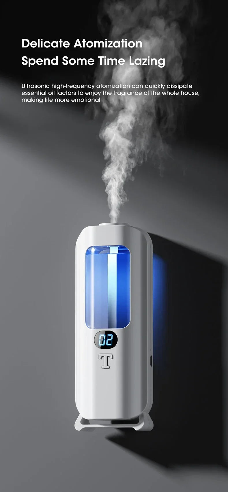 Rechargeable Portable Aroma Diffuser — 5 Modes, Cordless for Home, Car &amp; Office