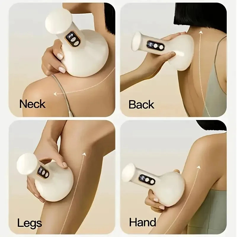 USB Rechargeable Guasha &amp; Hot Compress Handheld Massager — Abdomen, Arms &amp; Leg Relief