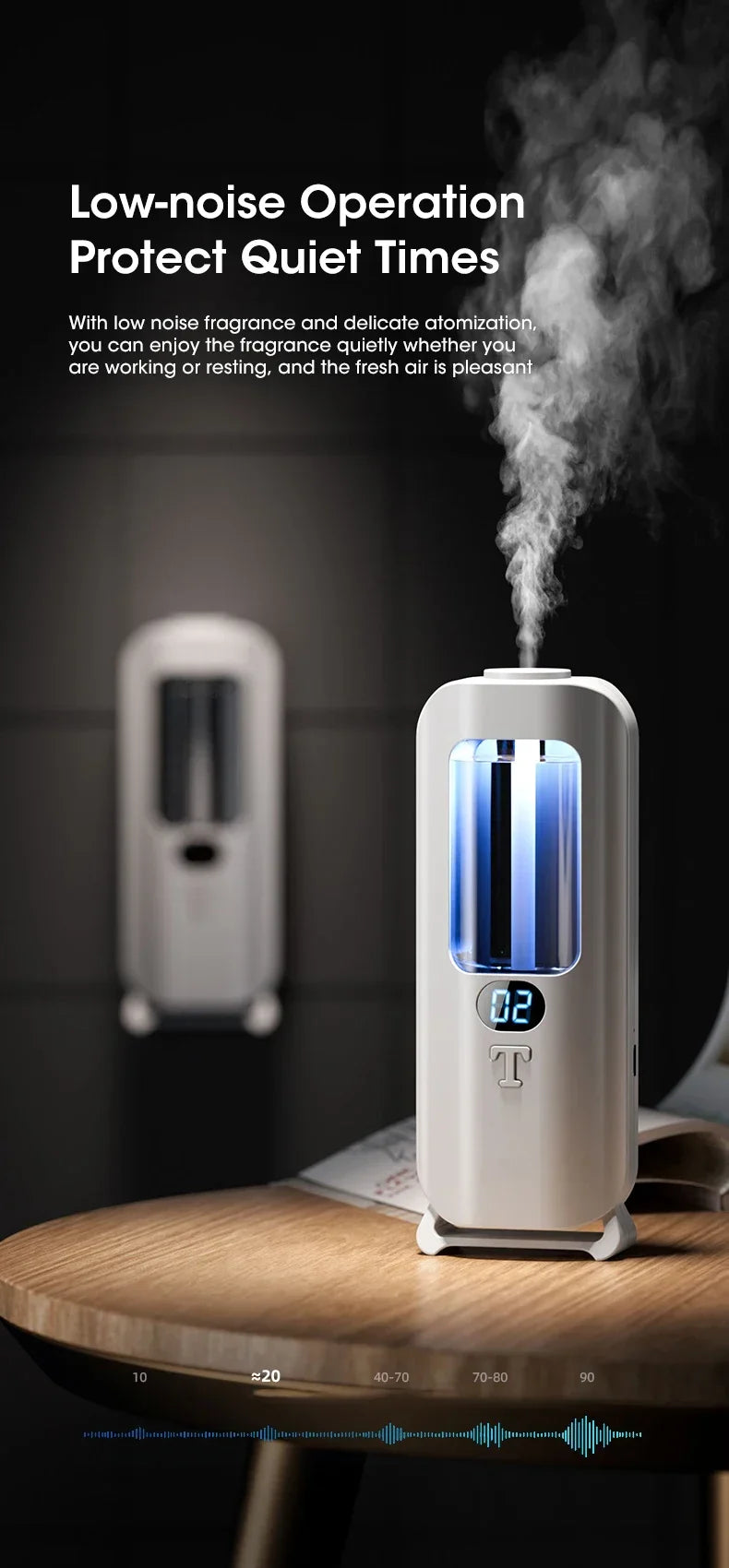 Rechargeable Portable Aroma Diffuser — 5 Modes, Cordless for Home, Car &amp; Office