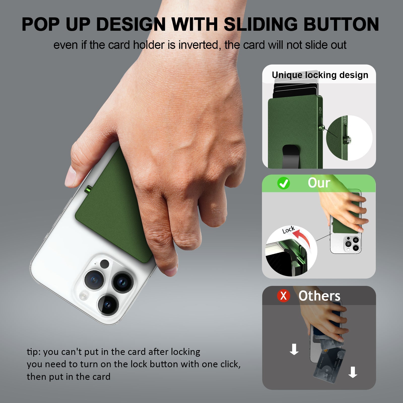 RFID Slim Pop-Up Wallet with Money Clip — All Aluminum Metal Card Holder for Men